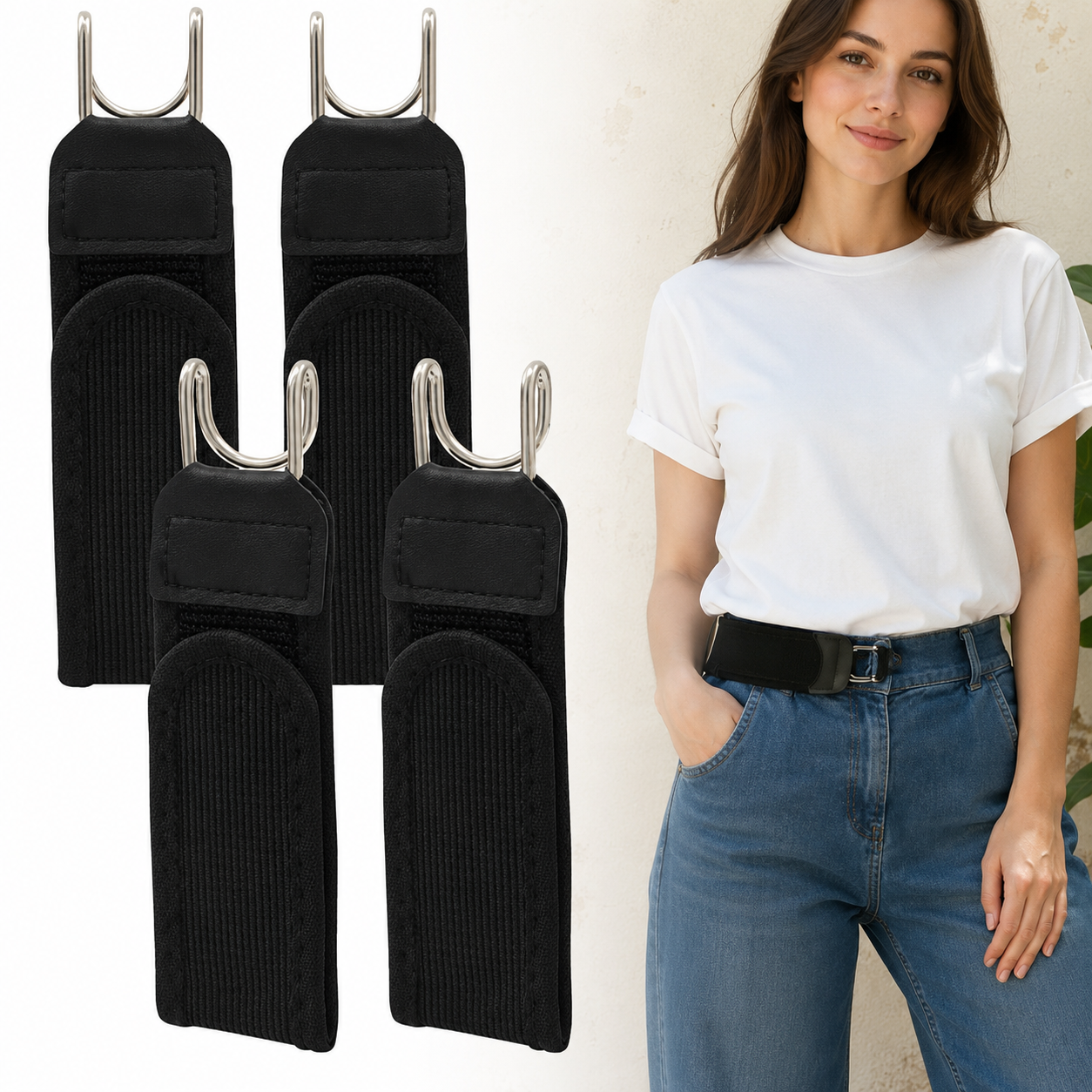 Buckle Belts for Men and Women (Pack of 2)