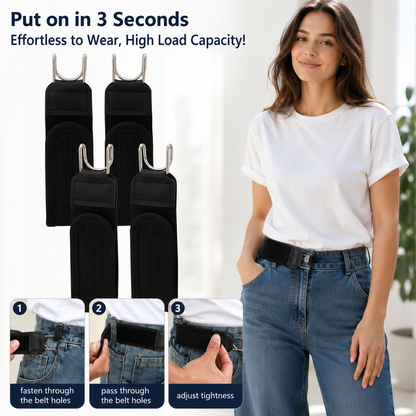 Buckle Belts for Men and Women (Pack of 2)